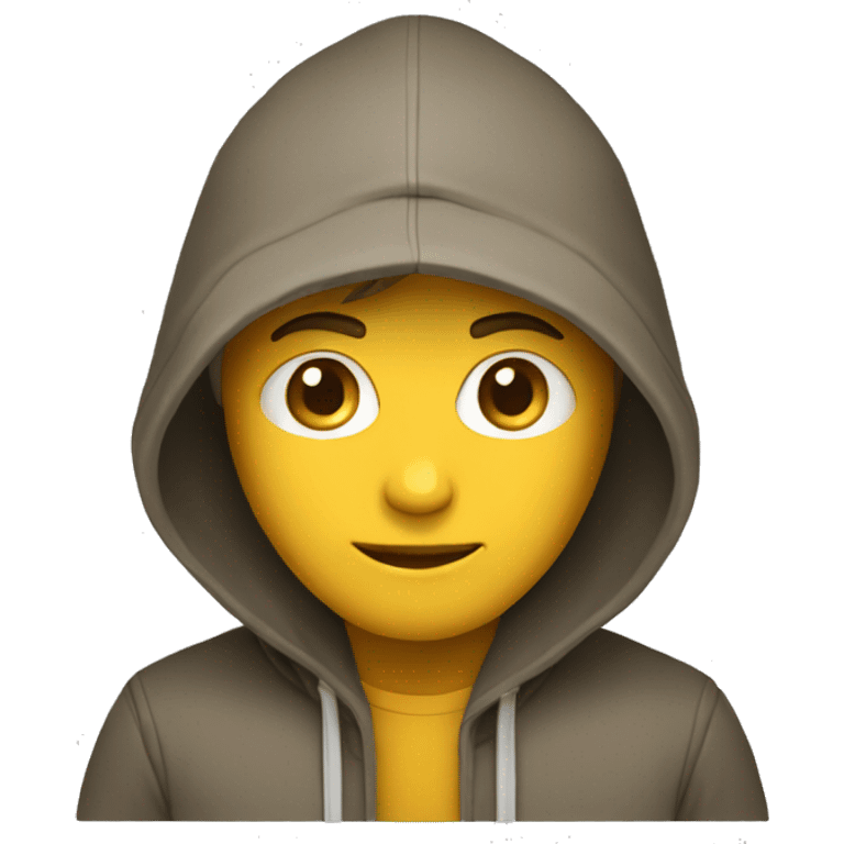 Ado avec une capuche  emoji