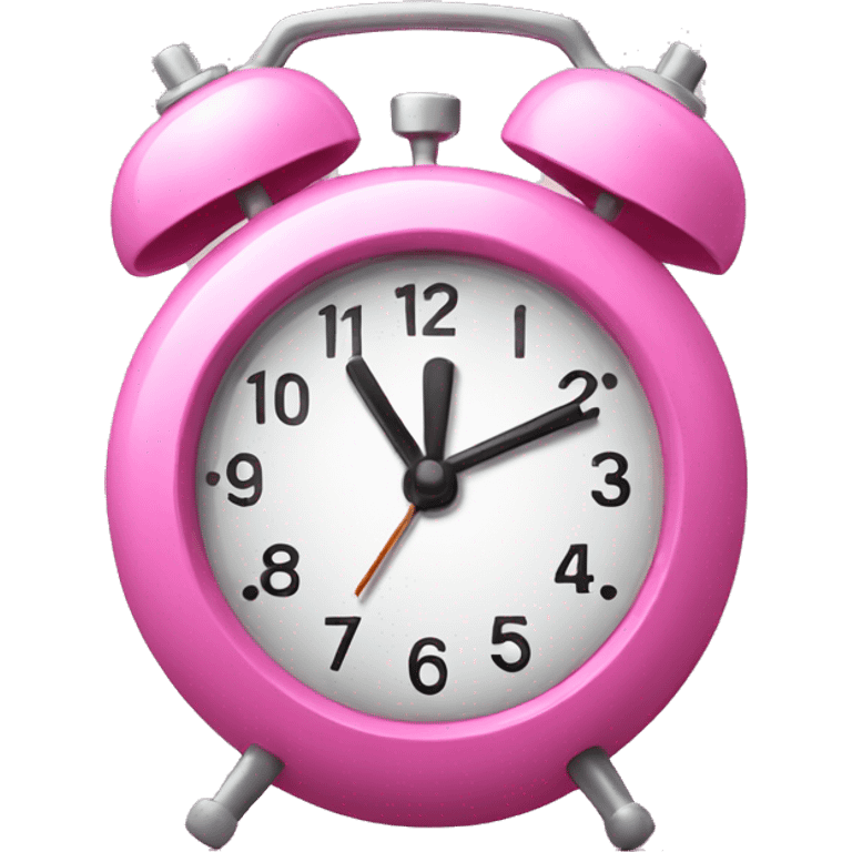 pink cute alarm clock  emoji