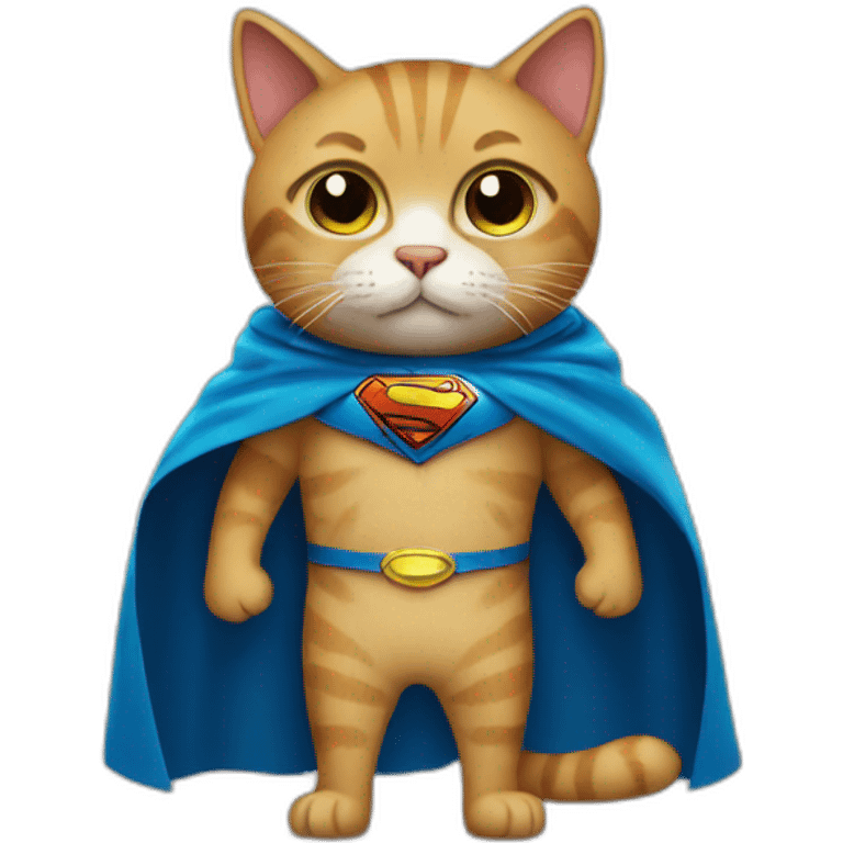 cat wearing a superhero cape emoji