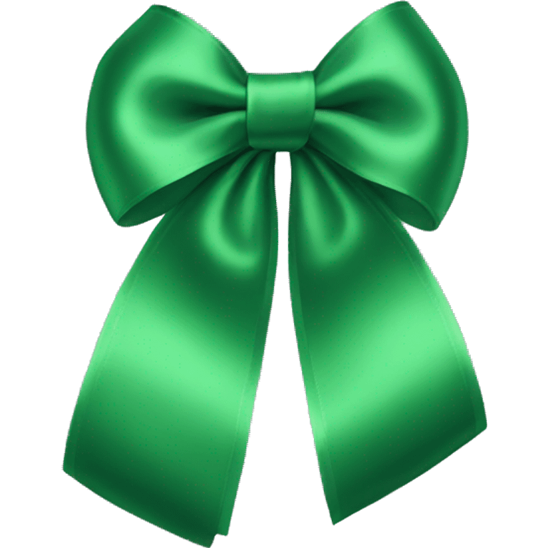 Green satin bow emoji