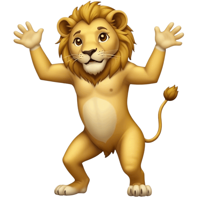 Lion doing the Hokey Pokey  emoji