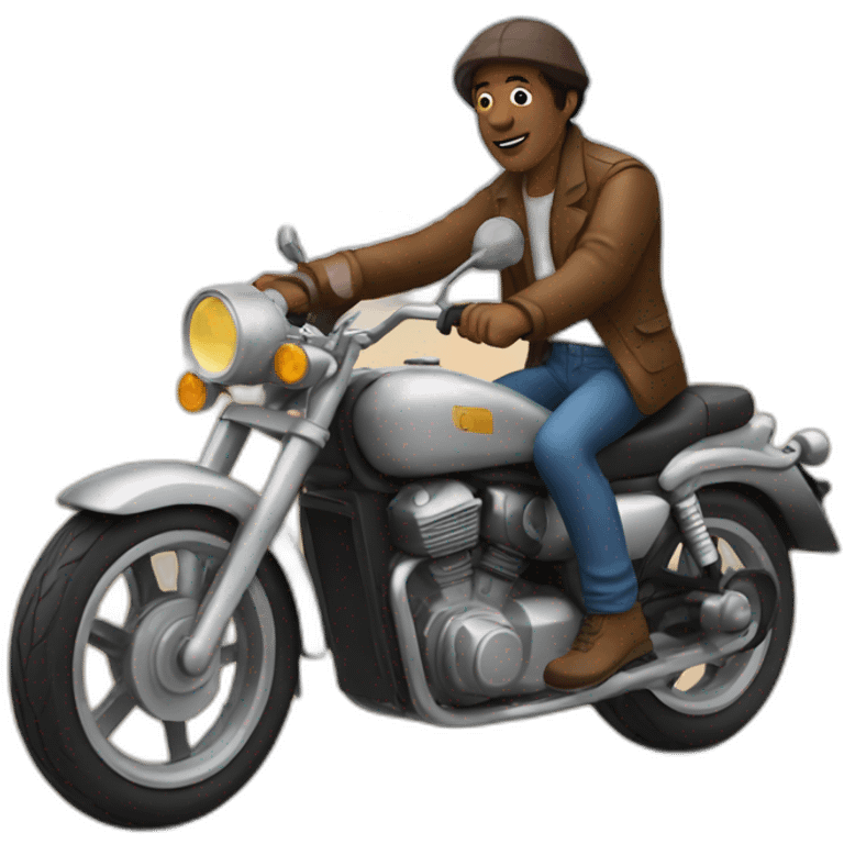 poet on a motorbike emoji