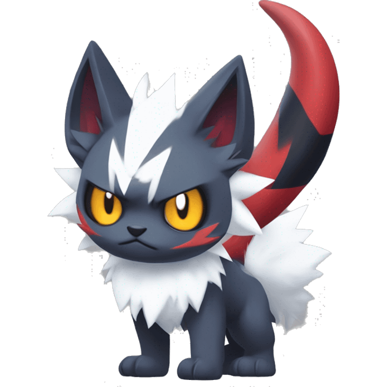 Edgy Cool Kawaii Litten-Absol-Zorua-Zangoose-Pokémon Full Body emoji