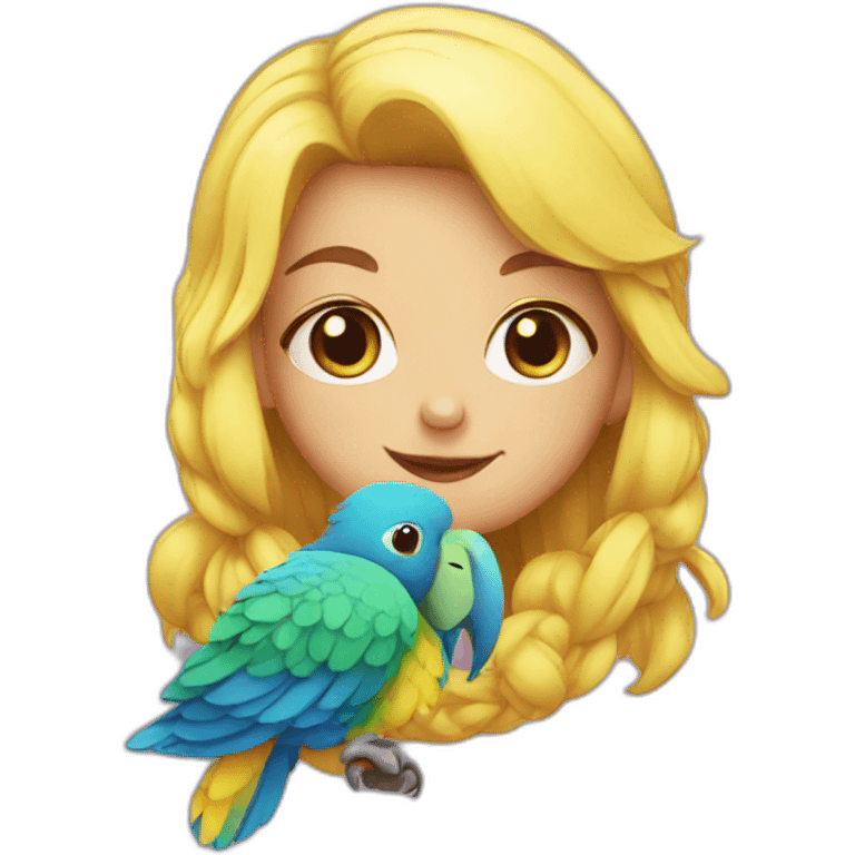 girl parrot emoji