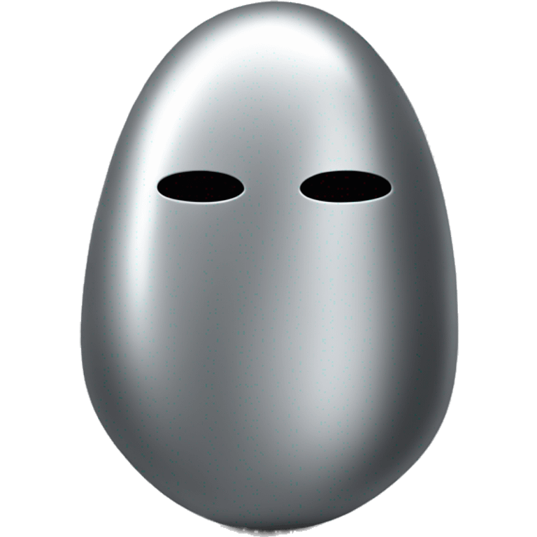 NO FACE, SINGLE, shiny silver acorn emoji