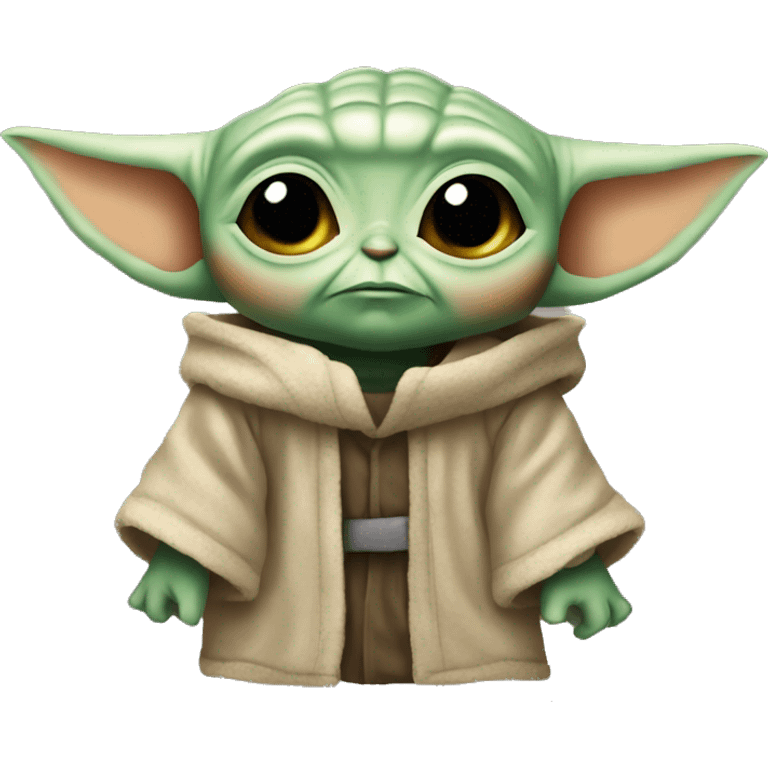 Baby Yoda shrug  emoji