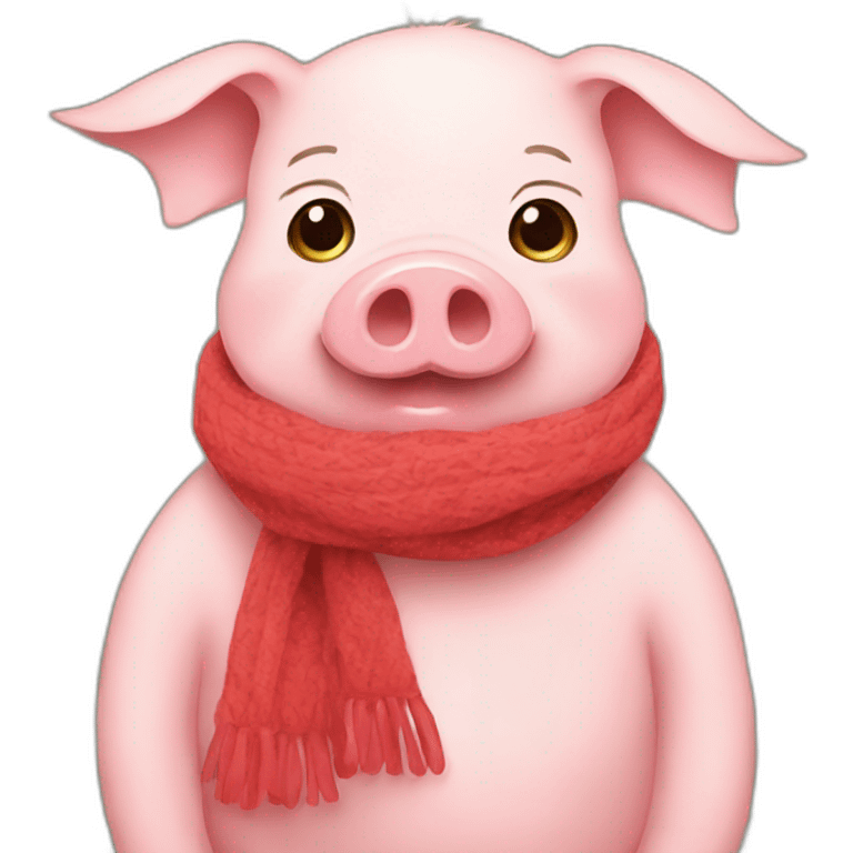 pig with scarf emoji