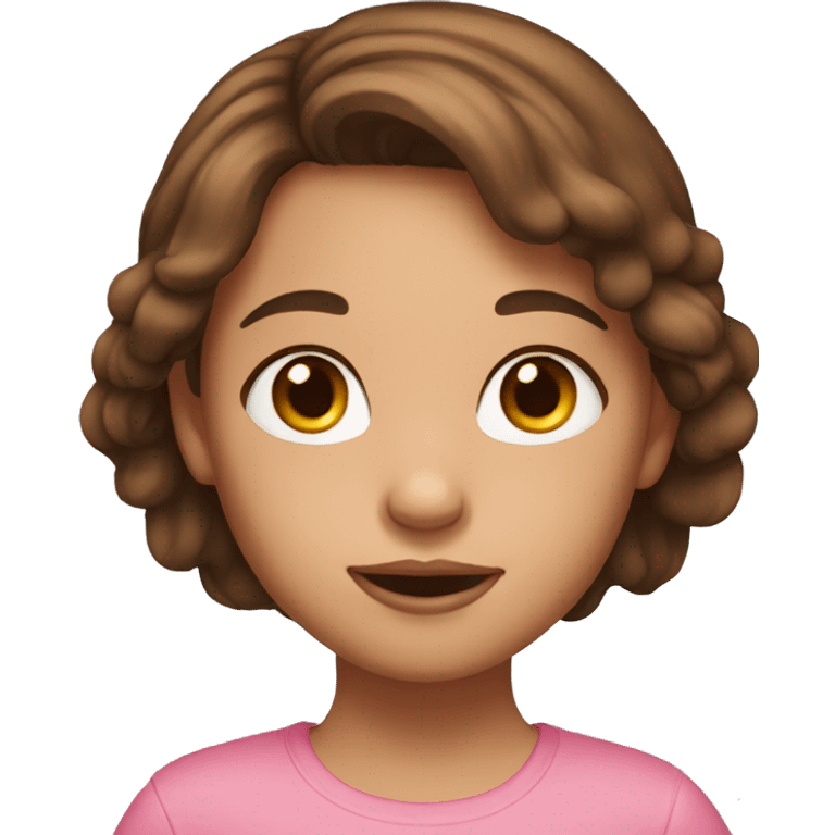 young girl with brown hair emoji