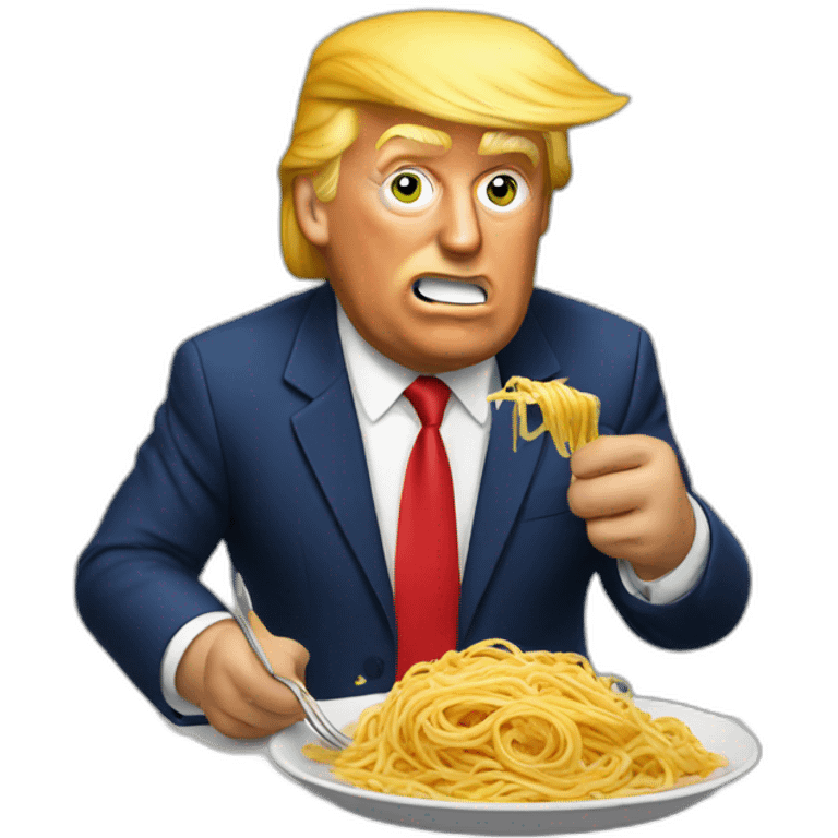 trump eating spaghetti emoji