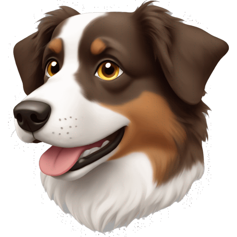 brown australian shepherd  emoji