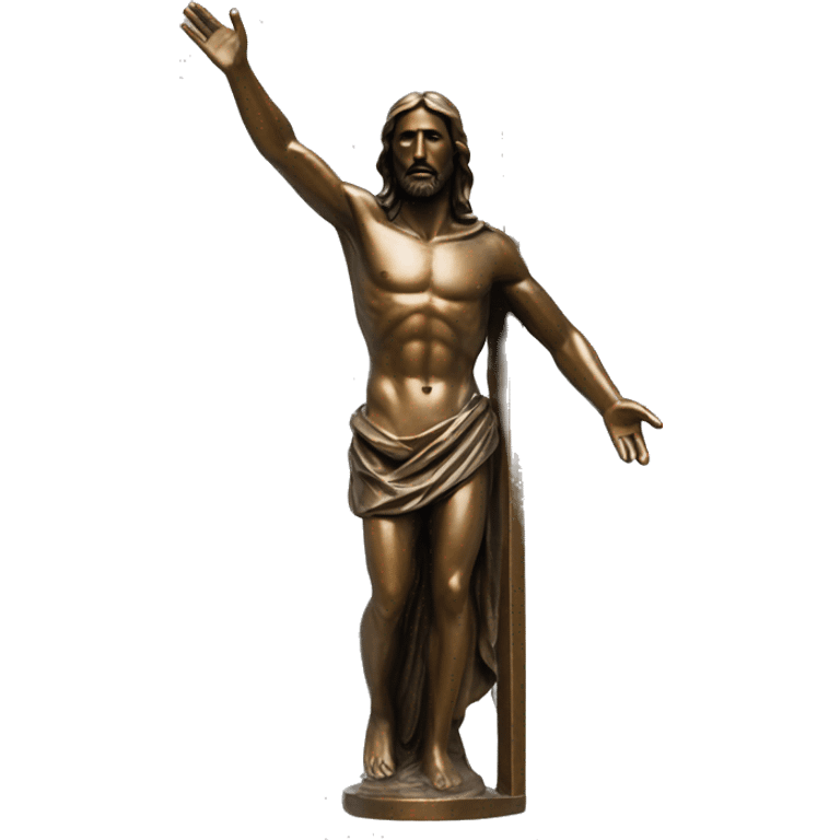 bronze christ body statue emoji