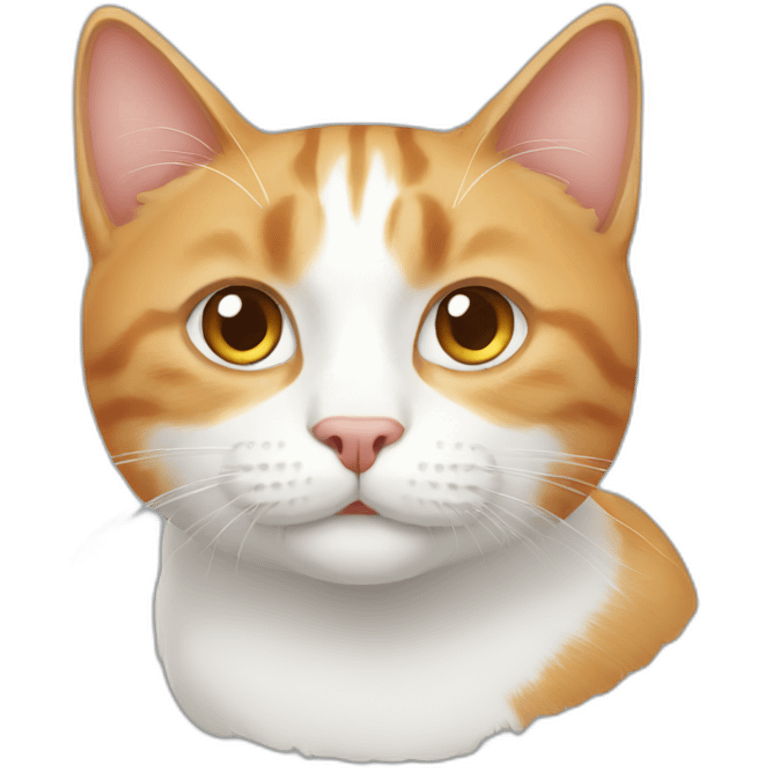 White and ginger cat emoji