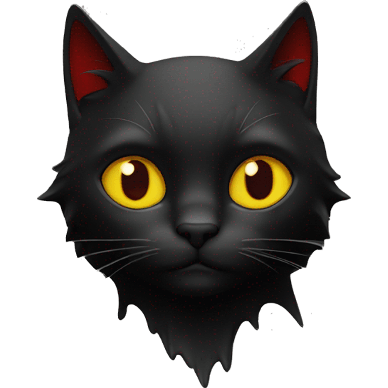 Chat noir avec œil rouge  emoji