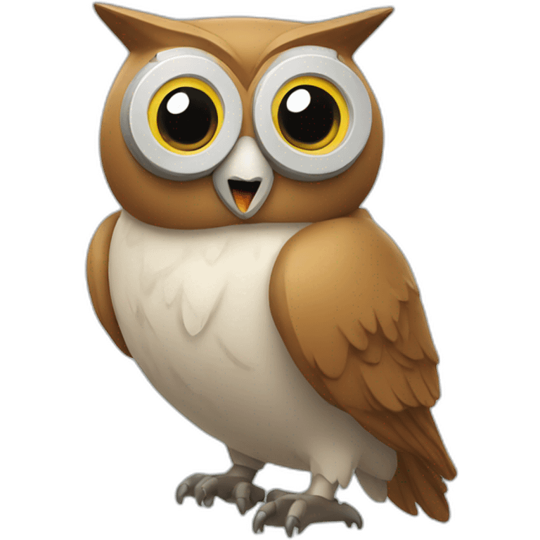 owl with rocket emoji