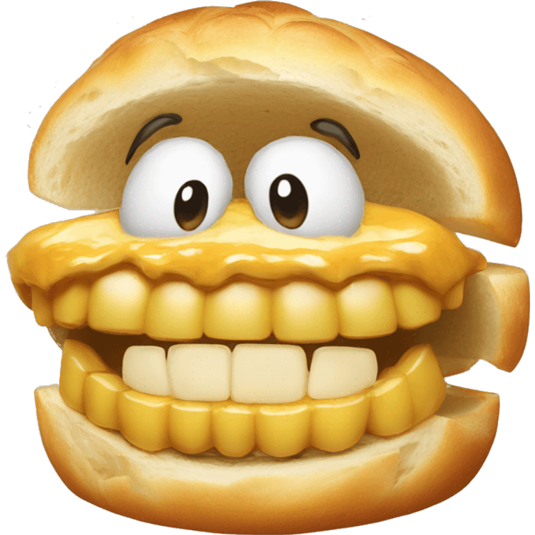 un boulanger avec les dents écartées  emoji