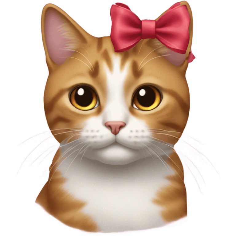 Cat with a bow in her hair emoji