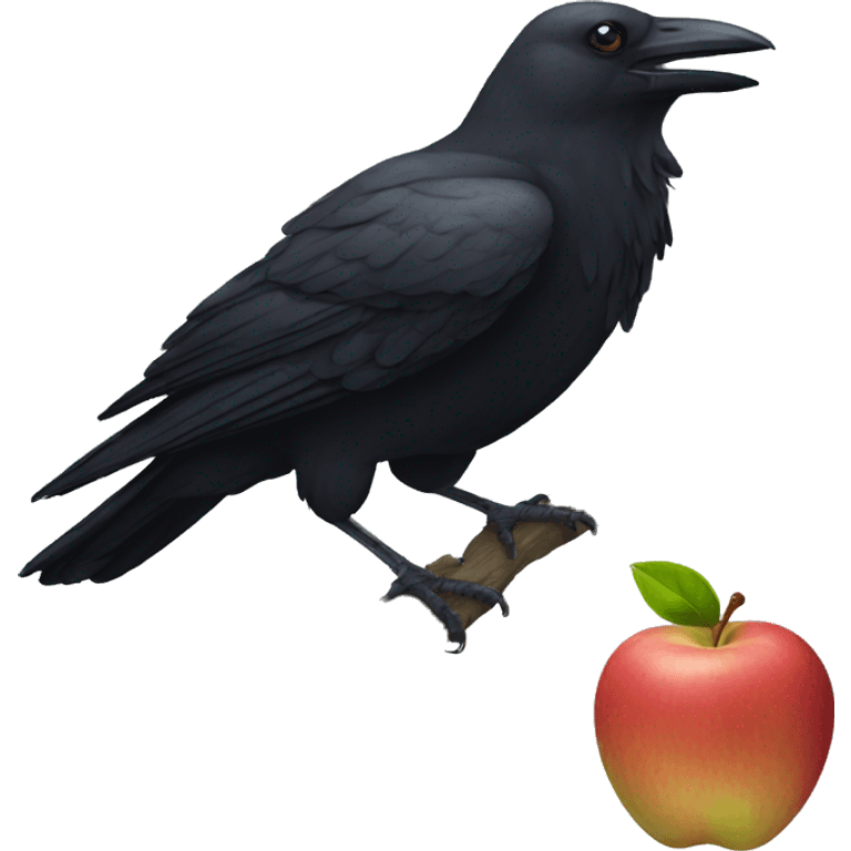 Crow apple emoji