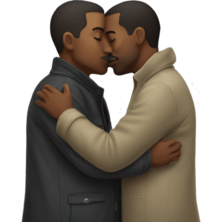 Two men kissing  emoji