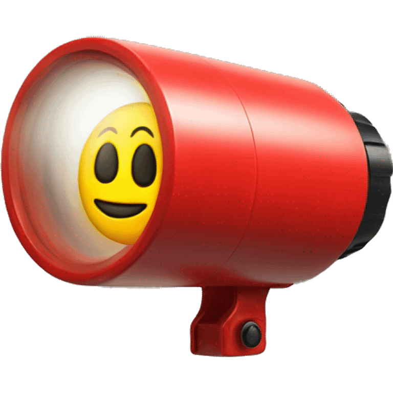 red snap on flash light  emoji