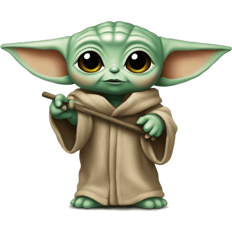 baby yoda holding a wand emoji