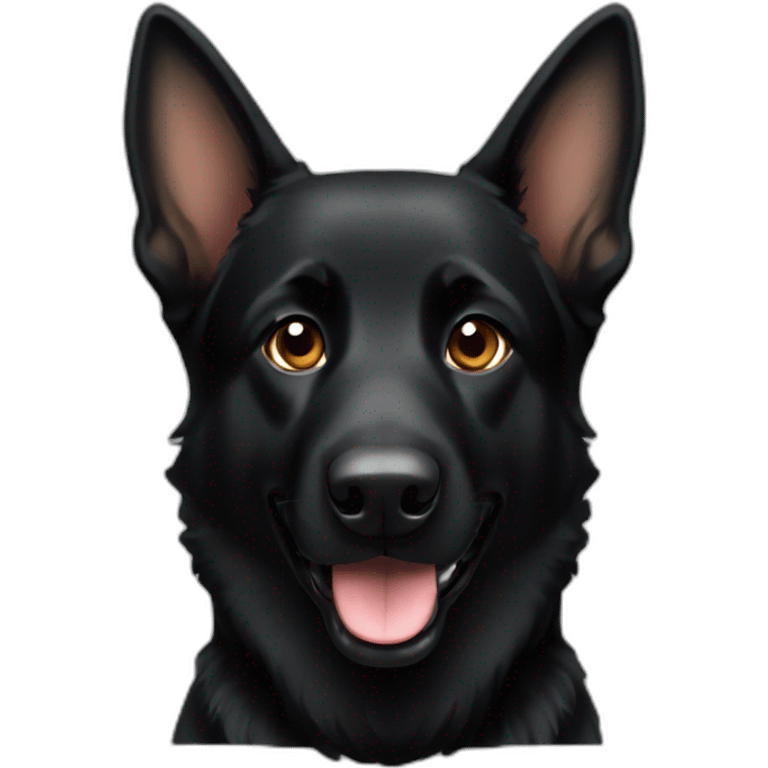 Black German shepherd dog emoji