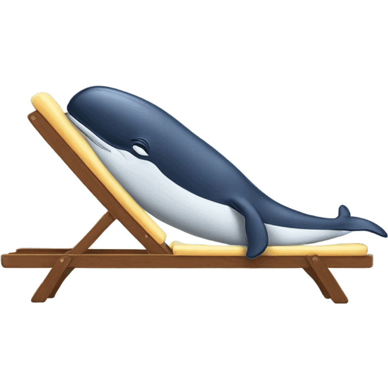 Whale on sun lounger emoji