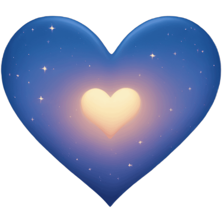 Blue night sky heart emoji