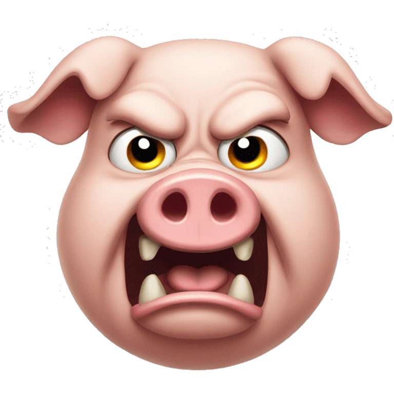 Angry pig emoji