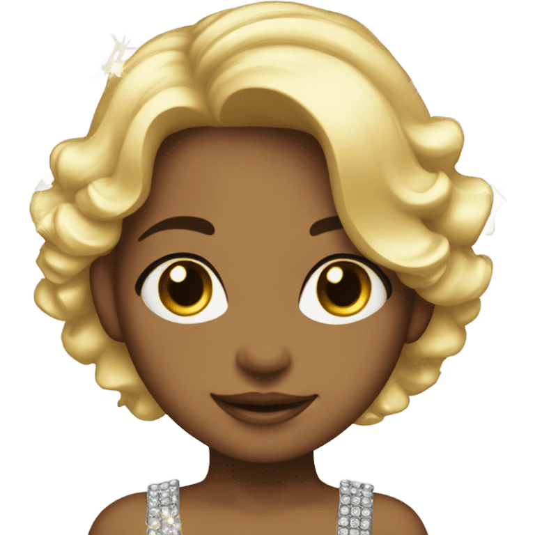 Cute bling blonde girl  emoji