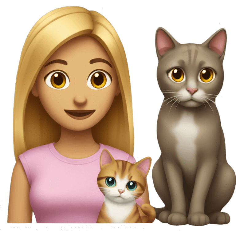 Macy with a cat emoji