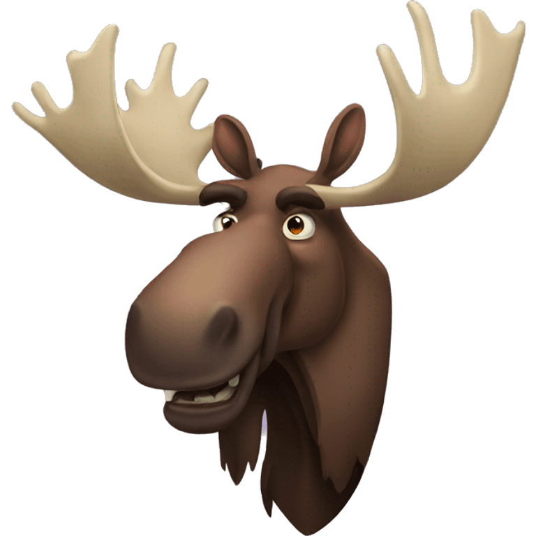 Mean moose emoji