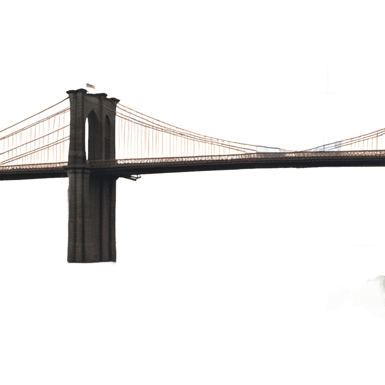 Brooklyn golden bridge seen from the coast emoji