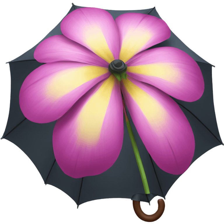 big flower on umbrella emoji