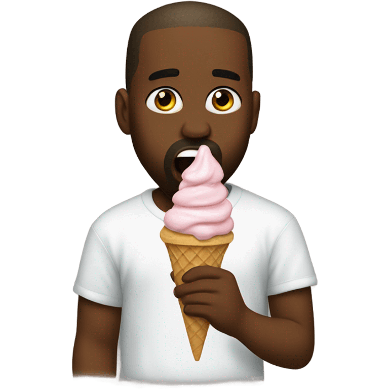 kanye west licking ice scream emoji