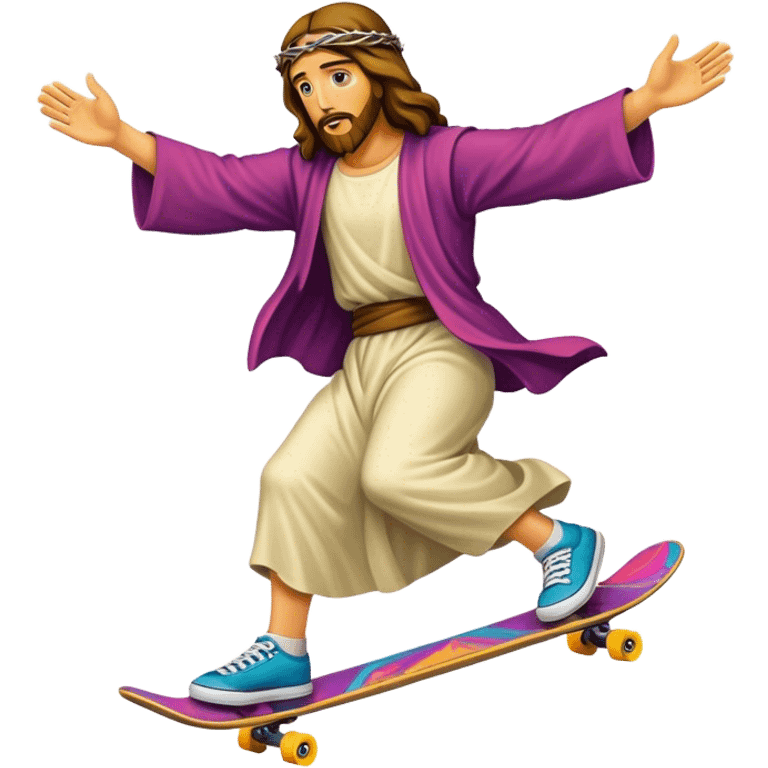 Historically accurate skateboarding Jesus emoji