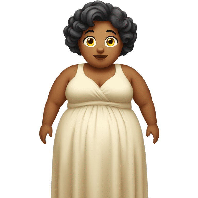 beautiful fat woman in dress emoji