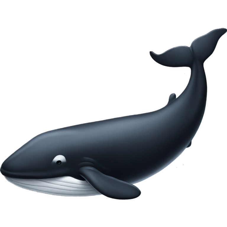 whale with black colo emoji