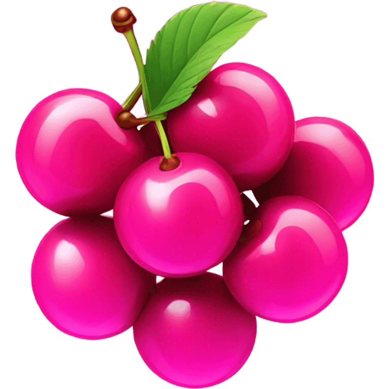 Pink disco-ball cherries  emoji