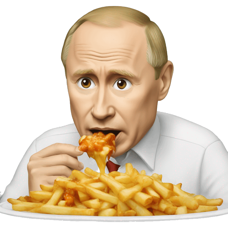 Putin eating poutine emoji