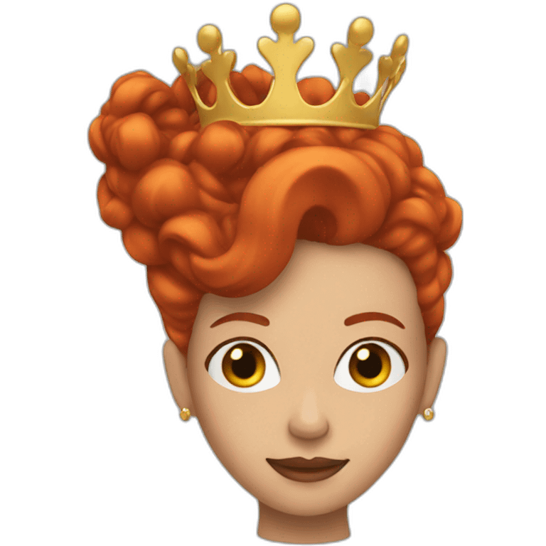 Queen with red hair emoji