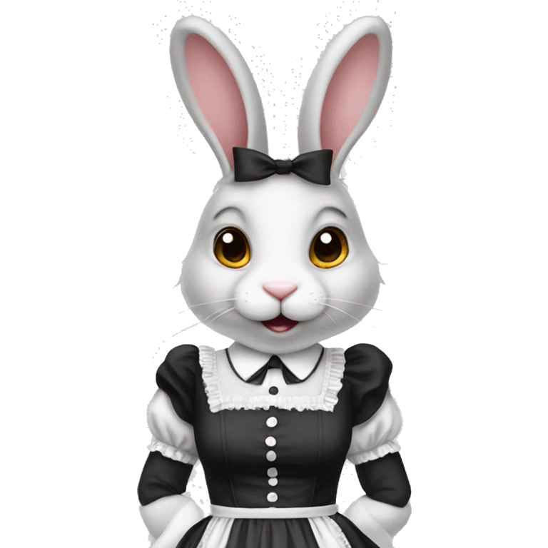 Bunny rabbit in French maids outfit  emoji