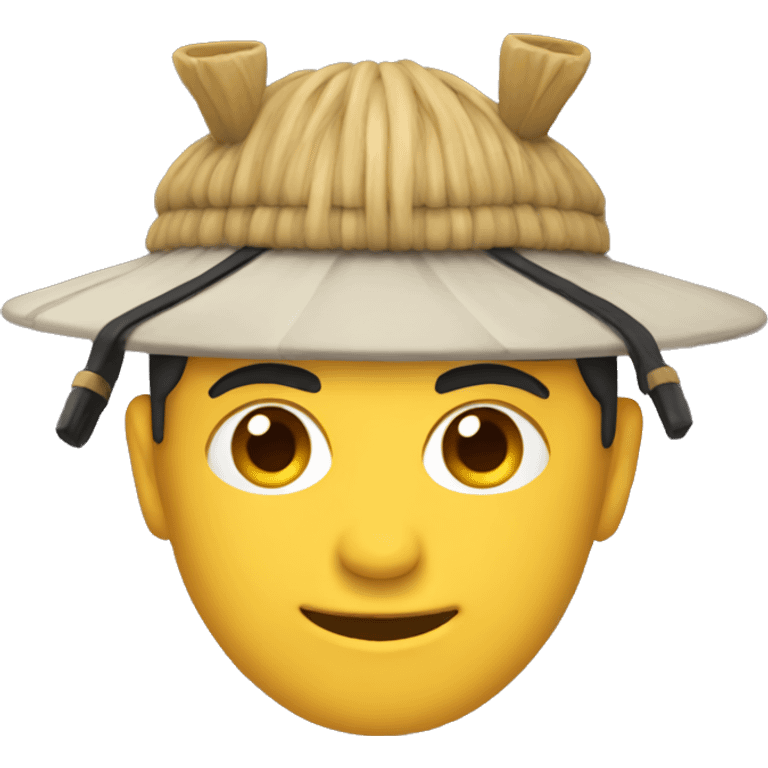 guy with samurai hat emoji