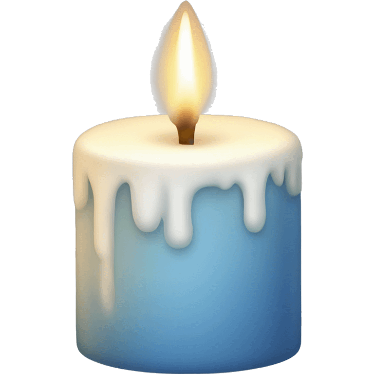 White candle light bluebow emoji