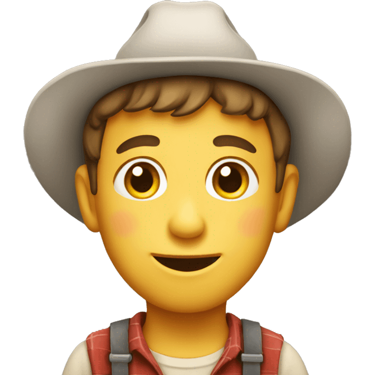 funny looking farmer boy emoji