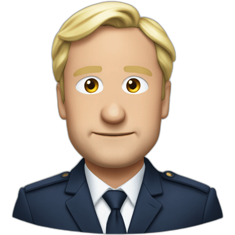 Macron embrasse Marine le Pen emoji