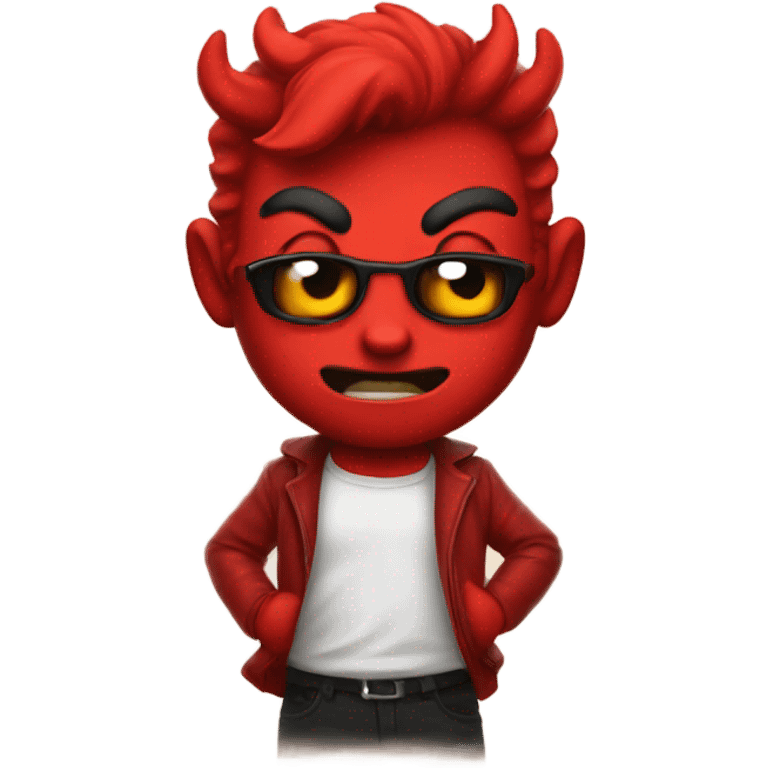 Red devil cool emoji