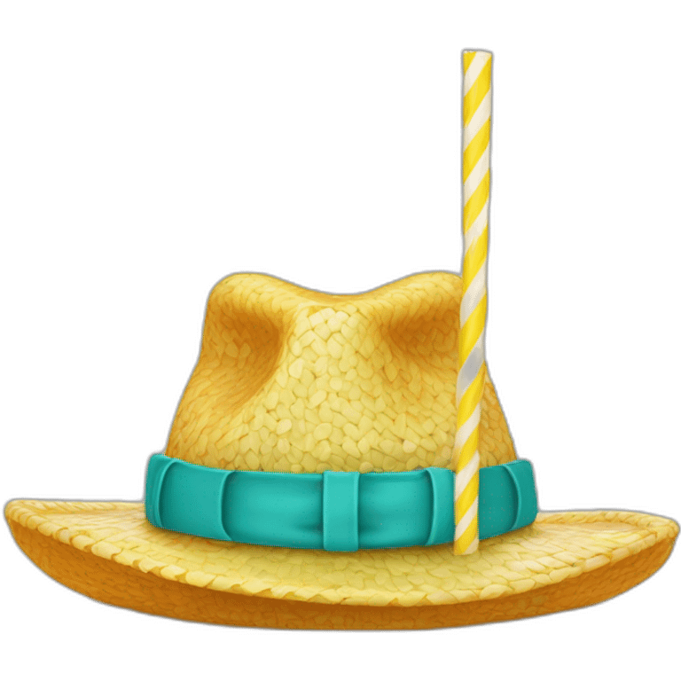 Gummy bear with straw hat emoji