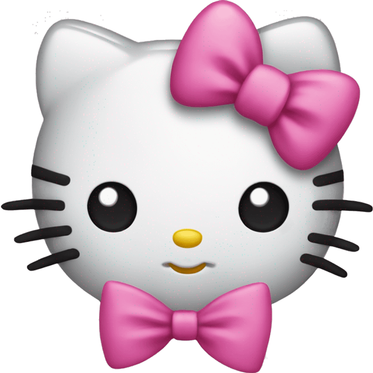 Hellokitty with a pink bow emoji