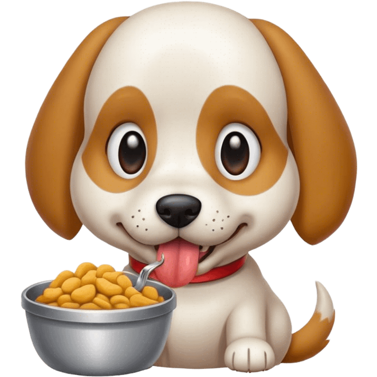 Dog eating food emoji