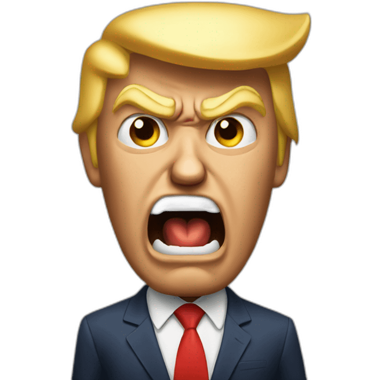 DONALD TRUMP, ANGRY SHOUTING emoji